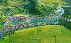 Flamingo Tân Trào được xây dựng trên quỹ đất rộng tới 25ha dọc theo sông Đáy, thuộc trung tâm xã Tân Trào